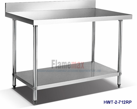 HWT-2-615RP Working Table with splashback(round tubes)