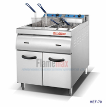 HEF-70 2-Tank 4-Basket Electric Fryer with Cabinet