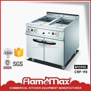 CRF-90 2-Tank 2-Basket Gas Fryer with Cabinet