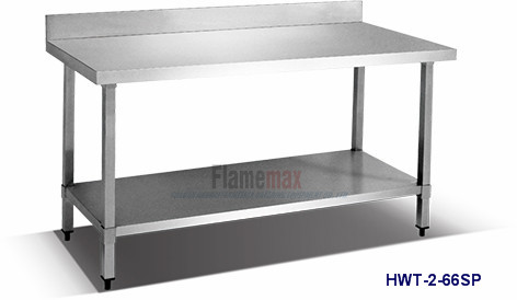 HWT-2-66SP Working Table with splashback(square tubes)