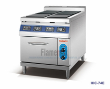 HIC-74E 4-Plate Commercial Induction Cooker with Electric Oven