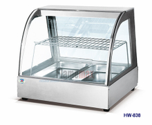 HW-838 Curved glass warming showcase(2-pan)