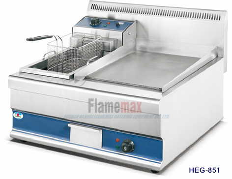 HEG-851 electric griddle with electric fryer