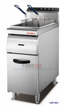 HGF-90A 1-tank 2-basket gas fryer with cabinet